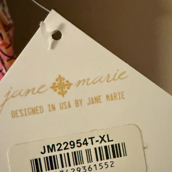 jane marie satin pajama tank set tropical dream size XL nwt - Picture 6 of 6